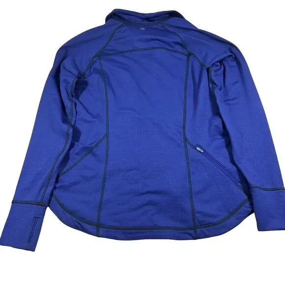 Eddie Bauer First Ascent Pullover Womens Navy Blue Half Zip Activewear Jacket L - Picture 2 of 12